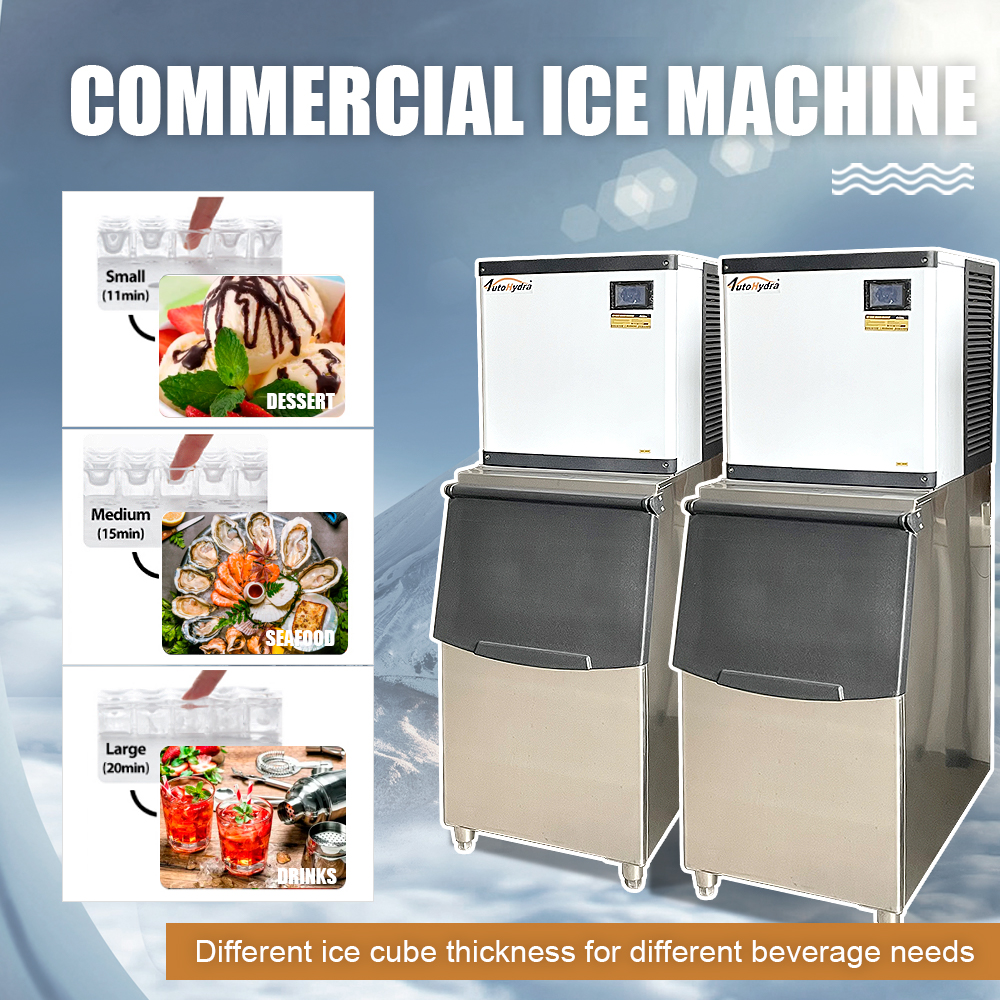 Quality 110V 350LBS Commercial Ice Maker Split Freestand Ice Cube Machine 156PCS
